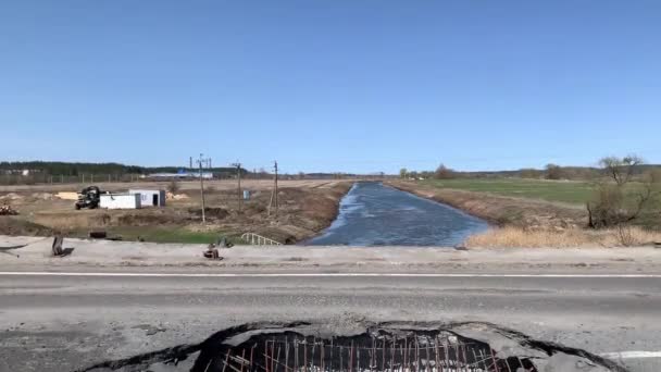 Irpin Ukraina April 2022 Krig Ukraina Kaos Och Förödelse Utkanten — Stockvideo