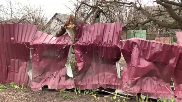 Chernihiv Ukraine 2022 Russian Occupants Destroyed Private Houses City Chernihiv — Stock Video