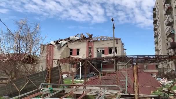 Chernihiv Ukraine 2022 Exploded Shot Cars Children Result Russian Military — Wideo stockowe