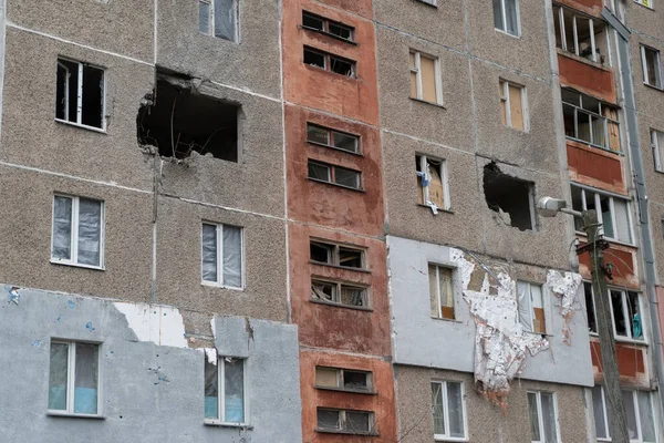 Chernihiv Ukraine 2022 Russian Occupants Destroyed Private Houses City Chernihiv — стоковое фото