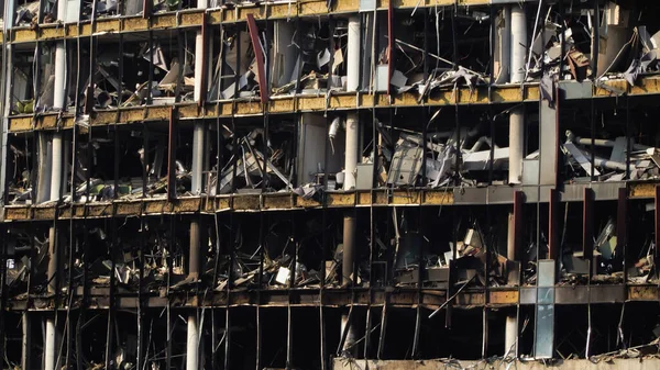 Kiev Ucrânia 2022 Guerra Ucrânia Foguete Russo Explodiu Centro Comercial — Fotografia de Stock