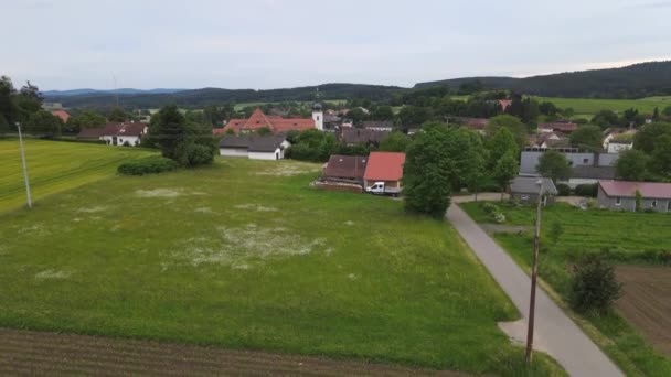 Naturskön Flygutsikt Över Byn Tiefenbach Soliga Sommardagen — Stockvideo