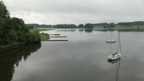 巴伐利亚美丽湖上的游艇俱乐部 — 图库视频影像