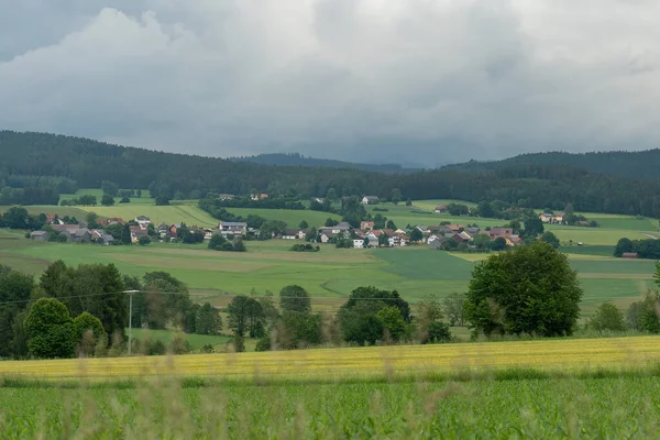 Vesnice Krásném Lese Bavorska Německo — Stock fotografie