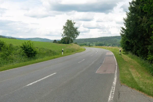 Asphalt Road Leading Village Bavaria Germany — Stock Photo, Image
