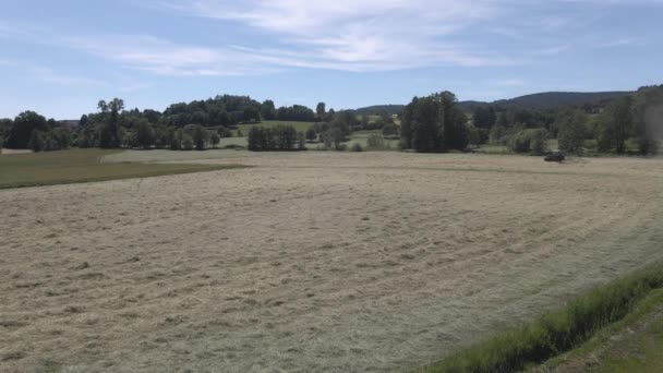 Traktör Çimleri Işliyor Almanya Bavyera Tarım — Stok video