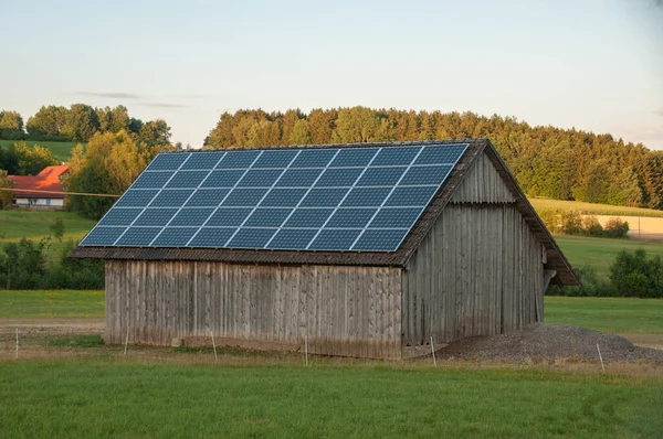 Solar Panels Roof Private House — Stock Photo, Image