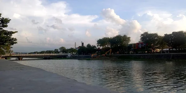 Vista Ciudad Del Parque Por Mañana — Foto de Stock