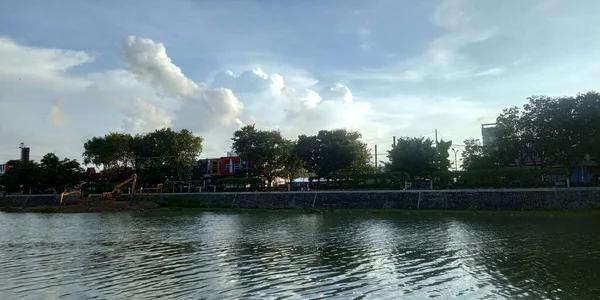 Sabahları parkın manzarası.