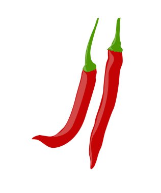 Kırmızı biber beyaz arkaplanda izole edildi