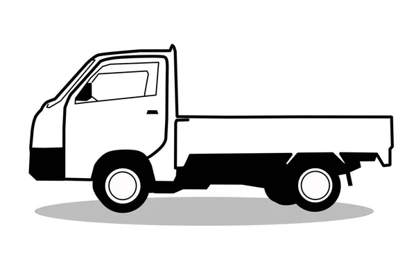 Ícone Caminhão Estilo Cartoon Isolado Fundo Branco Ilustração Vetor Símbolo — Fotografia de Stock