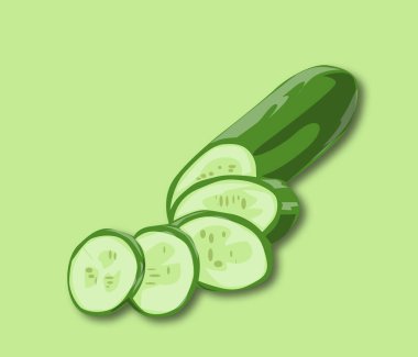 Yeşil arka planda taze patlıcan. resimleme.