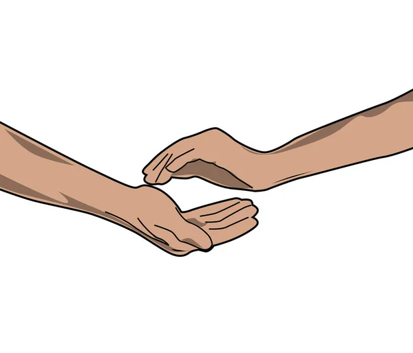 hand shake cartoon illustration