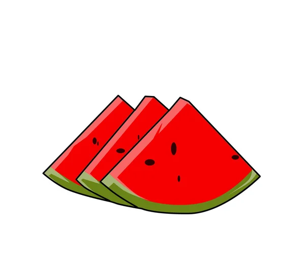 Fruit Watermelon Illustration Web Icon Food — ストック写真