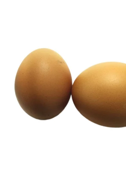 鸡蛋在白色背景 — 图库照片