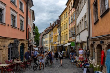 BAMBERG, GERMANY, 28 HAZİRAN 2020: Bamberg Tarihi Ortaçağ Merkezi