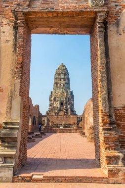 AYUTTHAYA, THAILAND, 12 HAZİRAN 2020: Ayutthaya Tapınakları