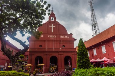 MALACCA, MALAYSIA, 29 Eylül 2019: Malacca İsa Kilisesi