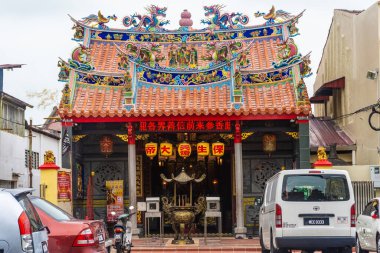 MALACCA, MALAYSIA, 29 Eylül 2019: Çin Konfüçyüs Tapınağı