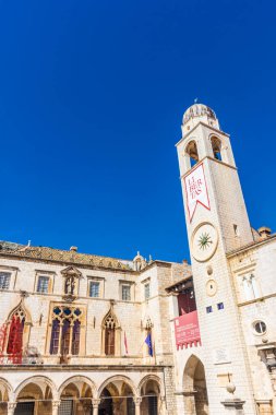 Hırvatistan 'ın Dubrovnik kentindeki güzel çan kulesi