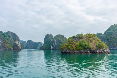 Vietnam, Ha Long Körfezi 'nin güzel manzarası