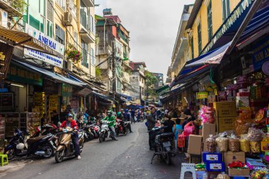 HANOI, VİETNAM, 4 HAZİRAN 2020: Hanoi şehir merkezi manzarası