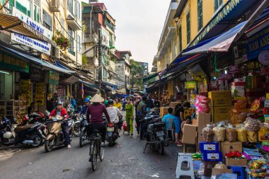 HANOI, VİETNAM, 4 HAZİRAN 2020: Hanoi şehir merkezi manzarası