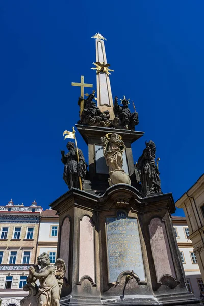 捷克布拉格广场的历史柱 — 图库照片