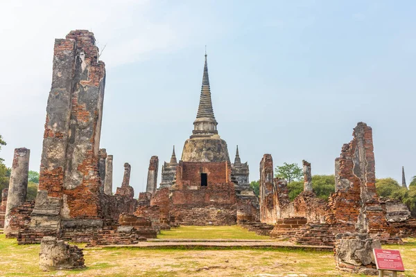 Ruinen Der Tempel Von Ayutthaya Thailand — Stockfoto