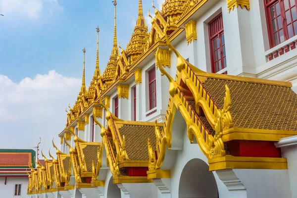 Templo Loha Prasat También Llamado Castillo Metal Bangkok Tailandia — Foto de Stock