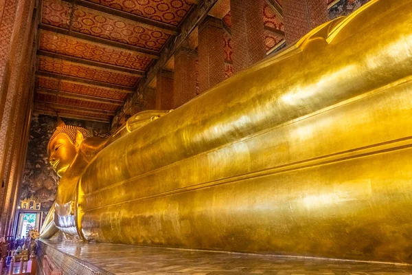Bangkok Thailand Hazi Ran 2020 Yaslanan Buda Nın Büyük Altın — Stok fotoğraf