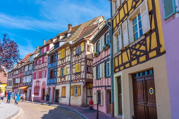Colmar France Hazi Ran 2020 Tarihi Merkezde Tipik Renkli Yarı — Stok fotoğraf