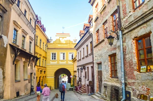 Lublin Pologne Août 2018 Rue Centre Ville — Photo