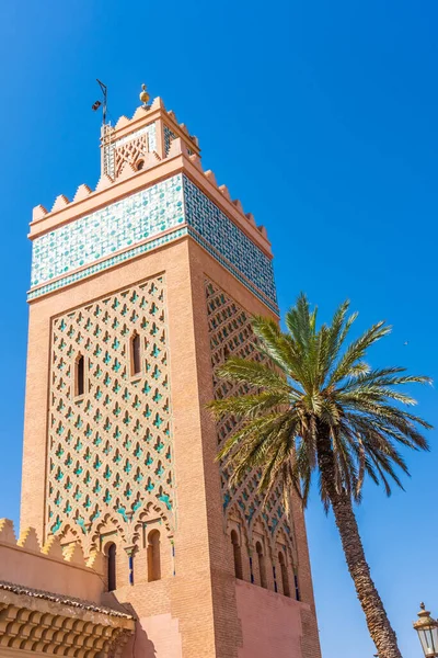 Minarete Mezquita Kasbah Marrakech Marruecos — Foto de Stock