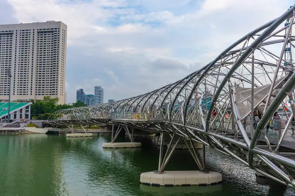 Singapore Października 2019 Most Helix Singapurze — Zdjęcie stockowe