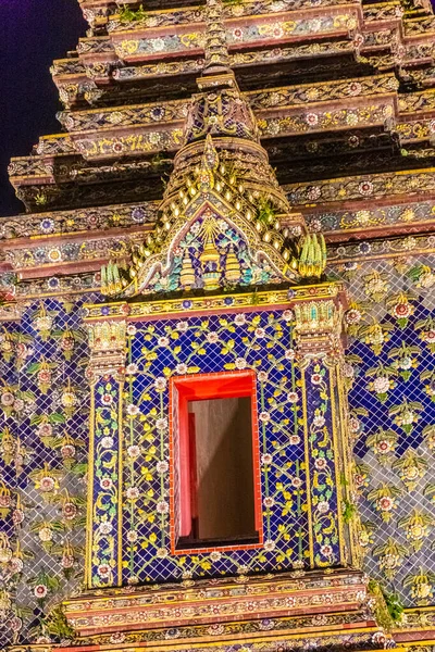 Grand Temple Wat Pho Nuit Bangkok Thaïlande — Photo