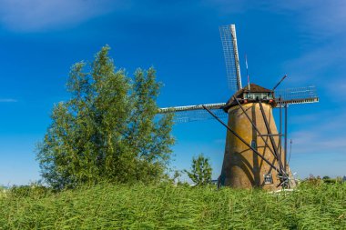 Hollanda 'nın ünlü Kinderdijk yel değirmenleri.