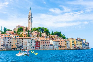 Hırvatistan 'ın Rovinj eski kentinin güzel manzarası
