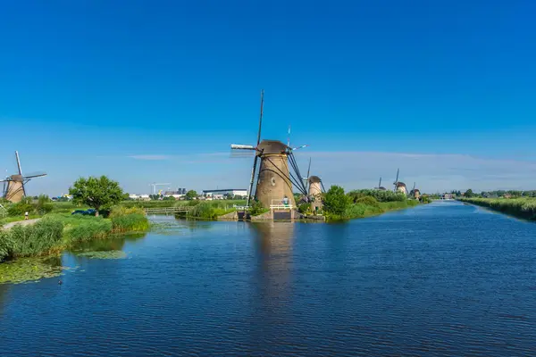 Beroemde Molens Van Kinderdijk Nederland — Stockfoto