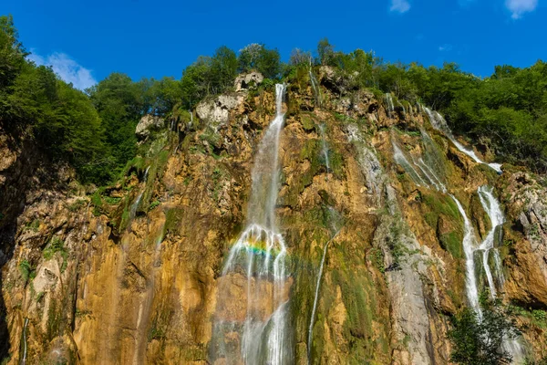 Great Waterfall Plitvice Lakes Croatia — Stock Photo, Image