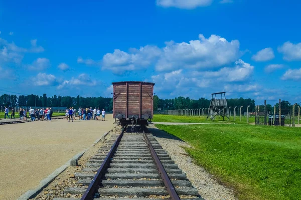 Auschwitz Polónia Julho 2018 Velho Vagão Trem — Fotografia de Stock