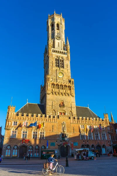 Bruges Bélgica Julio 2020 Ayuntamiento Plaza Principal — Foto de Stock