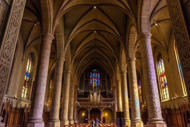 LUXEMBOURG ŞEHRİ, LUXEMBOURG, 21 Temmuz 2020: Katedralin İçi