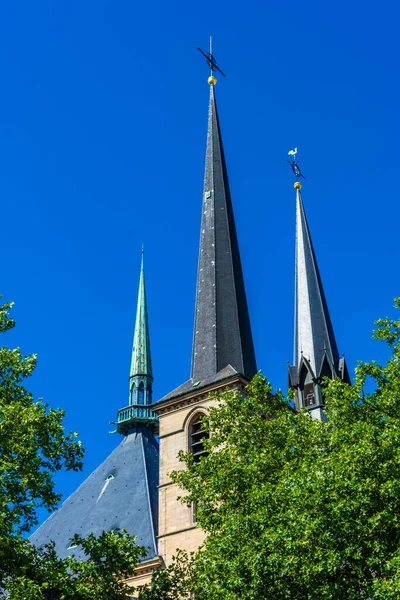 Kyrkan Luxemburgs Historiska Centrum — Stockfoto