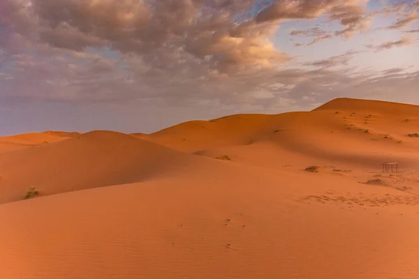 Dageraad Duinen Van Erg Chebbi Sahara Woestijn Marokko — Stockfoto