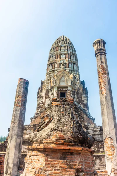 Alter Turm Eines Tempels Ayutthaya Thailand — Stockfoto