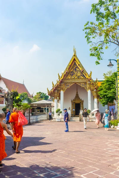 Bangkok Tailandia Enero 2020 Monjes Budistas Templo Wat Pho — Foto de Stock