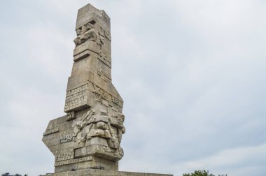 Gdansk, Polonya, 19 Ağustos 2018: Westerplatte Anıtı