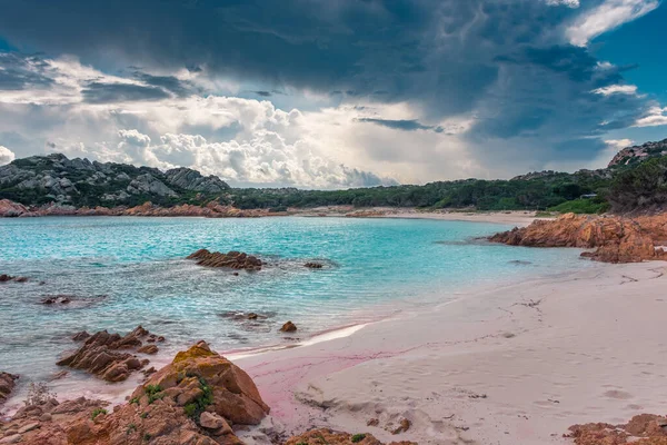 Increíble Playa Arena Rosa Isla Budelli Archipiélago Maddalena Cerdeña Italia — Foto de Stock