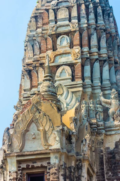 Alter Turm Eines Tempels Ayutthaya Thailand — Stockfoto